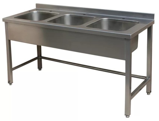 Ванна цельнотянутая 1700х700х860 глубина 300 из нержавеющей стали 3-секционная ВМЛ 17/7 характеристики Ванна цельнотянутая 1700х700х860 глубина 300 из нержавеющей стали 3-секционная ВМЛ 17/7 фото