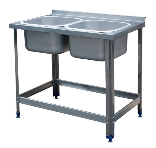 Ванна моечная цельнотянутая 2-секционная 1000х530х860 ёмкости 400х400х250 мм характеристики Ванна моечная цельнотянутая 2-секционная 1000х530х860 ёмкости 400х400х250 мм фото