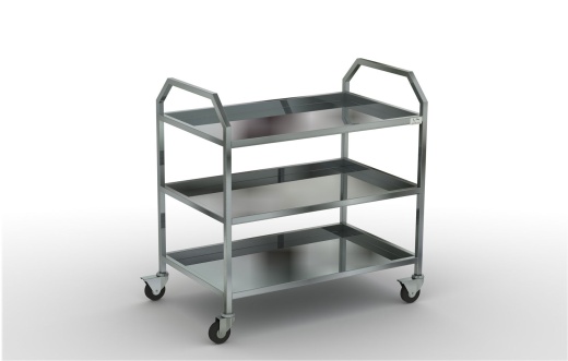 Тележка сервировочная с 3-мя полками характеристики Тележка сервировочная с 3-мя полками фото
