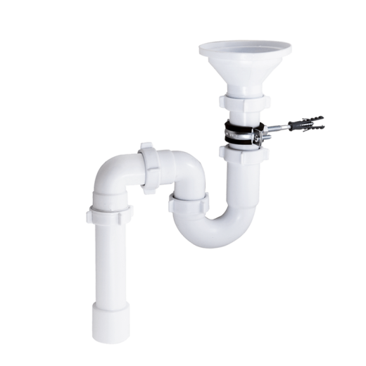 Сифон прямоточный 1 1/2"х40 с разрывом струи, приёмная воронка D=113 фото