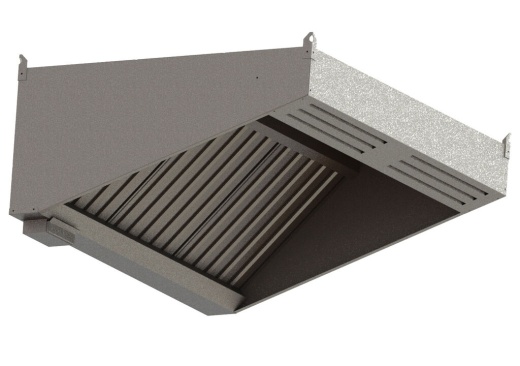 Зонт приточно-вытяжной тип "козырёк" ширина 1200 мм, нержавейка, длина 1200 мм